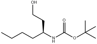 Carbamic acid, N-[(1S)-1-(2-hydroxyethyl)pentyl]-, 1,1-dimethylethyl ester Struktur