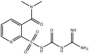 3-Pyridinecarboxamide, 2-[[[[(aminoiminomethyl)amino]carbonyl]amino]sulfonyl]-N,N-dimethyl- Structure