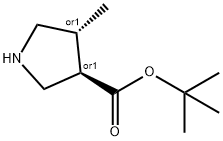 trans-4-Methyl-pyrrolidine-3-carboxylic acid tert-butyl ester Struktur