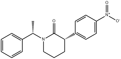 2-Piperidinone, 3-(4-nitrophenyl)-1-[(1S)-1-phenylethyl]-, (3S)-|(S)-3-(4-硝基苯基)-(S)-1-苯乙基-2-哌啶酮