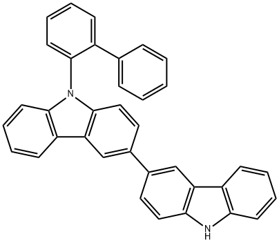 3,3'-Bi-9H-carbazole, 9-[1,1'-biphenyl]-2-yl- Struktur