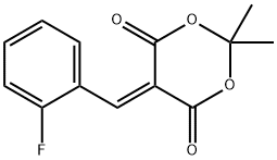 5-(2-氟亚甲苄基)-2,2-二甲基-1,3-二氧六环-4,6-二酮, 23160-08-9, 结构式