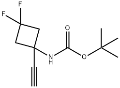 tert-butyl N-(1-ethynyl-3,3-difluoro-cyclobutyl)carbamate,2316459-53-5,结构式