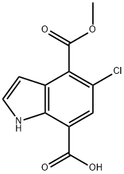 5-氯-4-(甲氧基羰基)-1H-吲哚-7-羧酸, 2316697-67-1, 结构式