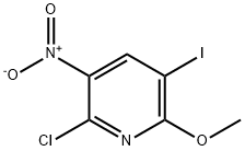 Pyridine, 2-chloro-5-iodo-6-methoxy-3-nitro- Structure