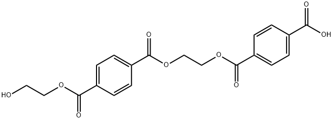 4-((2-((4-((2-羟基乙氧基)羰基)苯甲酰基)氧基)乙氧基)羰基)苯甲酸, 23186-89-2, 结构式
