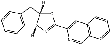 8H-Indeno[1,2-d]oxazole, 3a,8a-dihydro-2-(3-isoquinolinyl)-, (3aS,8aR)- Struktur