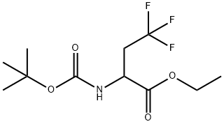 ethyl 2-(tert-butoxycarbonylamino)-4,4,4-trifluoro-butanoate Struktur