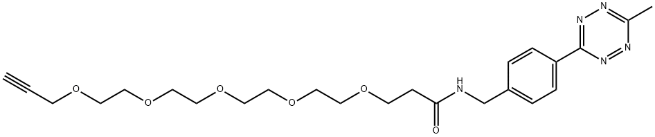 Methyltetrazine-amido-PEG5-alkyne, 2322322-23-4, 结构式