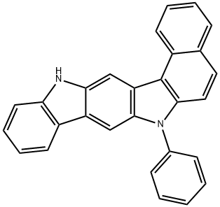 Benz[g]indolo[3,2-b]carbazole, 7,13-dihydro-7-phenyl- Structure