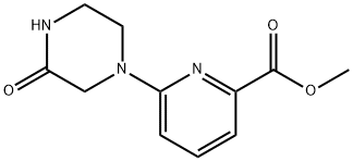 2-Pyridinecarboxylic acid, 6-(3-oxo-1-piperazinyl)-, methyl ester Structure