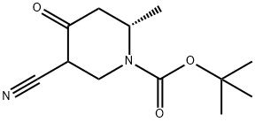 (2S)-5-氰基-2-甲基-4-氧代哌啶-1-羧酸叔丁酯, 2328103-25-7, 结构式