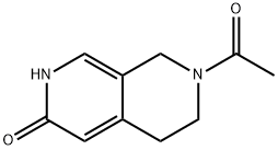 1-(6-Hydroxy-3,4-dihydro-1H-2,7phthyridin-2-yl)-ethanone 化学構造式