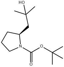 1-Pyrrolidinecarboxylic acid, 2-(2-hydroxy-2-methylpropyl)-, 1,1-dimethylethyl e… Structure