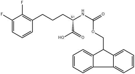 FMOC-2-氨基-5-苯基(2,3-二氟)-L-戊酸, 2349313-65-9, 结构式