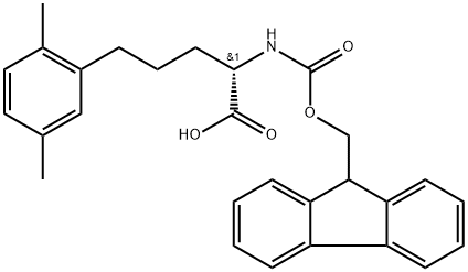 FMOC-2-氨基-5-苯基(2,5-二甲基)-L-戊酸, 2349332-10-9, 结构式