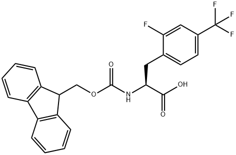 (2S)-2-({[(9H-fluoren-9-yl)methoxy]carbonyl}amino)-3-[2-fluoro-4-(trifluoromethyl)phenyl]propanoic acid Structure