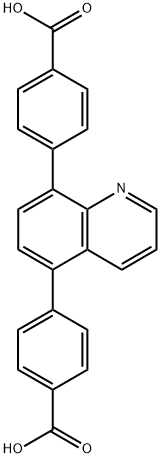 4,4'-(quinoline-5,8-diyl)dibenzoic acid 化学構造式