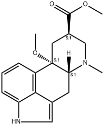 10-メトキシ-6-メチルエルゴリン-8β-カルボン酸メチル 化学構造式