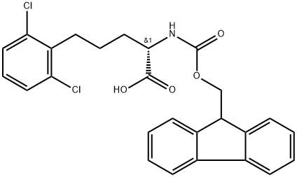 (S)-Fmoc-2-Amino-5-(2,6-dichlorophenyl)pentanoic acid Struktur