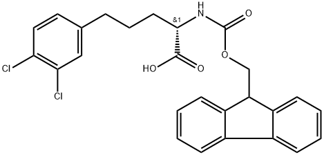 (S)-FMOC-2-氨基-5-(3,4-二氯苯基)戊酸,2350690-24-1,结构式