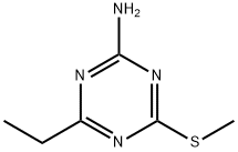 4-ethyl-6-(methylsulfanyl)-1,3,5-triazin-2-amine Struktur