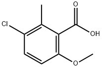 3-chloro-6-methoxy-2-methylbenzoic acid Structure