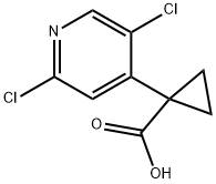 1-(2,5-dichloropyridin-4-yl)cyclopropane-1-carboxylic acid 结构式