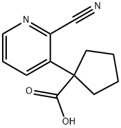 Cyclopentanecarboxylic acid, 1-(2-cyano-3-pyridinyl)- Structure