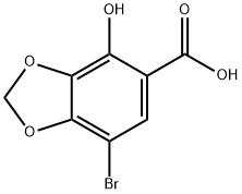 1,3-Benzodioxole-5-carboxylic acid, 7-bromo-4-hydroxy- 结构式