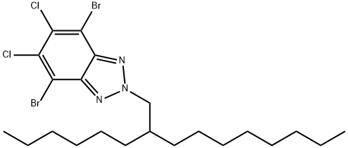 4,7-dibromo-5,6-dichloro-2-(2-hexyldecyl)-2H-benzo[
d][1,2,3]triazole Structure