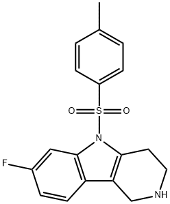 1H-Pyrido[4,3-b]indole, 7-fluoro-2,3,4,5-tetrahydro-5-[(4-methylphenyl)sulfonyl]- Struktur