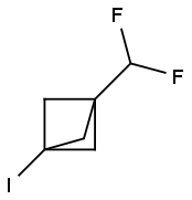 Bicyclo[1.1.1]pentane, 1-(difluoromethyl)-3-iodo- Struktur