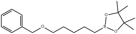 2-[5-(Benzyloxy)pentyl]-4,4,5,5-tetramethyl-1,3,2-dioxaborolane Structure