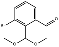 3-Bromo-2-(dimethoxymethyl)benzaldehyde 化学構造式