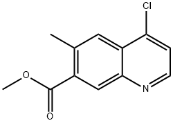 4-Chloro-6-methylquinoline-7-carboxylic acid Methyl ester 化学構造式