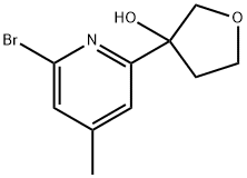 3-Furanol, 3-(6-bromo-4-methyl-2-pyridinyl)tetrahydro- Structure