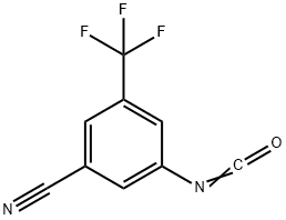 3-异氰酰基-5-(三氟甲基)苯甲腈 结构式