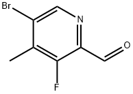 5-bromo-3-fluoro-4-methylpyridine-2-carbaldehyde Struktur