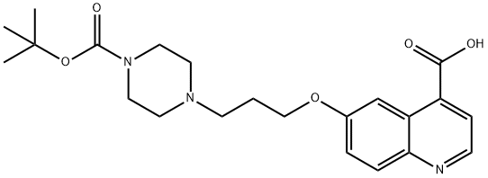 4-Quinolinecarboxylic acid, 6-[3-[4-[(1,1-dimethylethoxy)carbonyl]-1-piperazinyl]propoxy]-,2370952-96-6,结构式