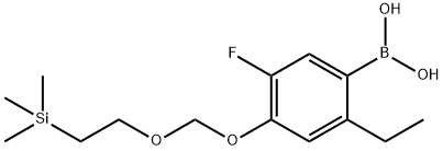 Boronic acid, B-[2-ethyl-5-fluoro-4-[[2-(trimethylsilyl)ethoxy]methoxy]phenyl]- Struktur