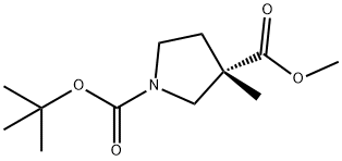 O1-叔丁基O3-甲基(3S)-3-甲基吡咯烷-1,3-二羧酸, 2375165-13-0, 结构式