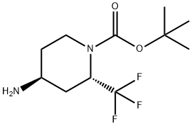 1-Piperidinecarboxylic acid, 4-amino-2-(trifluoromethyl)-, 1,1-dimethylethyl est… Structure