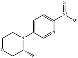 (3R)-3-methyl-4-(6-nitro-3-pyridyl)morpholine Struktur