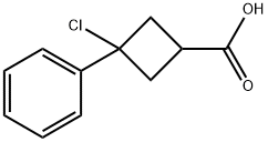 Cyclobutanecarboxylic acid, 3-chloro-3-phenyl-|