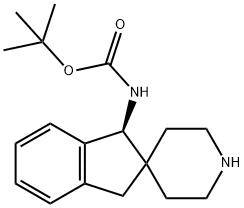 tert-butyl (S)-(1,3-dihydrospiro[indene-2,4'-piperidin]-1-yl)carbamate Structure