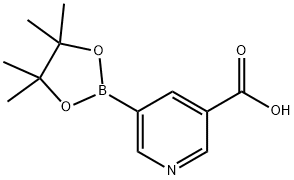 5-(4,4,5,5-四甲基-1,3,2-二氧硼杂环戊烷-2-基)烟酸 结构式