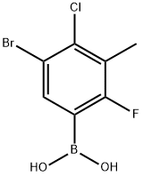5-Bromo-4-chloro-2-fluoro-3-methylphenylboronic acid Struktur