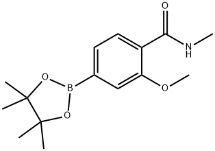 2-Methoxy-N-methyl-4-(tetramethyl-1,3,2-dioxaborolan-2-yl)benzamide 化学構造式