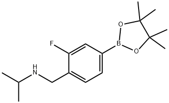 4-(Isopropylaminomethyl)-3-fluorophenylboronic acid, pinacol ester Struktur